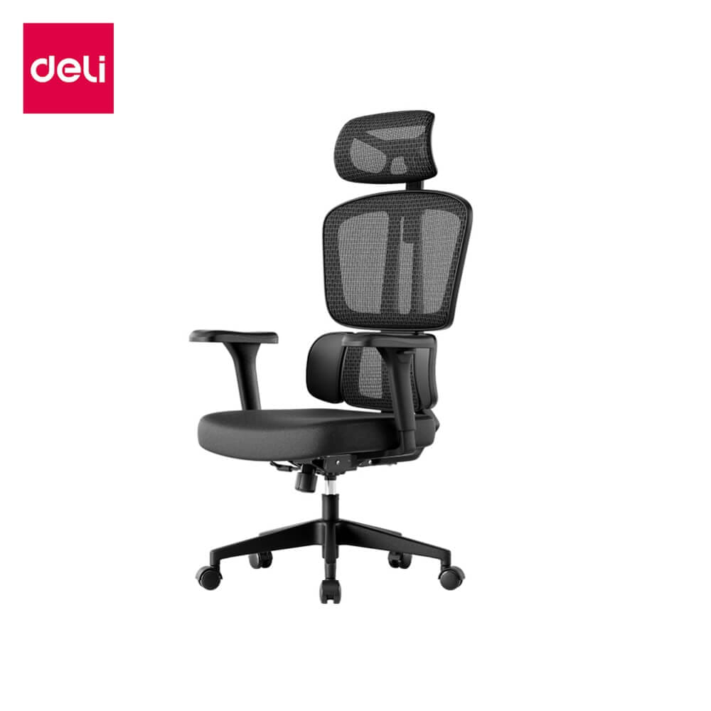เก้าอี้สำนักงาน DELI E4984-BK-01 เบาะโฟม สีดำ_0
